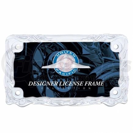 United Pacific 50128 Chrome Flame Motorcycle License Plate Frame