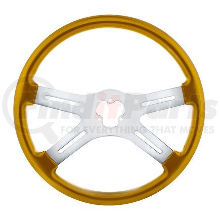United Pacific 88282 18" Vibrant Color 4 Spoke Steering Wheel - Electric Yellow