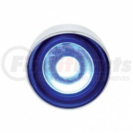 United Pacific 36906 3 High Power LED 1" Clearance/Marker Light w/ Visor - Blue LED/Clear Lens