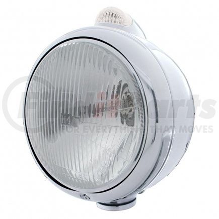 United Pacific 32405 Chrome Guide 682-C Headlight H4 & Dual Mode LED Signal - Clear Lens