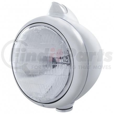 United Pacific 32619 Chrome Guide 682-C Headlight 6014 & Original Style LED Signal - Clear Lens