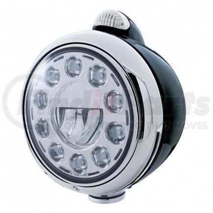 United Pacific 31565 Black Guide 682-C Headlight 11 LED Bulb & Dual Mode LED Signal - Clear Lens