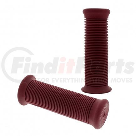 United Pacific 52005B Red Motorcycle Rubber Grip Set - 7/8" or 1" (22/25mm) (Bulk) (Pair)