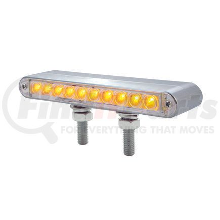 United Pacific 37631 10 LED 6.5" Double Face Light Bar - Amber & Red LED/Clear Lens