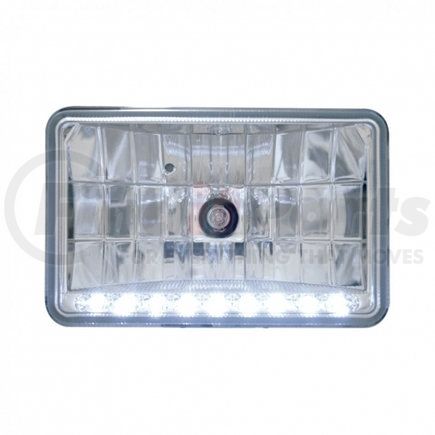 United Pacific 31368 4" X 6" Crystal Headlight w/ 9 White LED Position Light - Low Beam