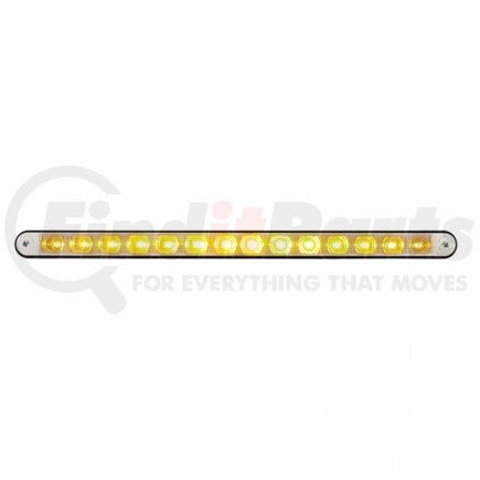 United Pacific 36486 14 LED 12" Light Bar w/ Black Housing - Amber LED/Clear Lens