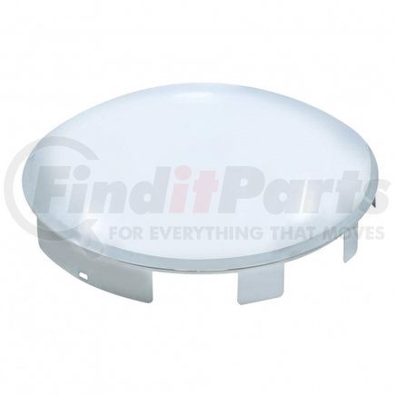 United Pacific 10167 6 Uneven Notched Chrome Dome Front Hub Cap - 1" Lip