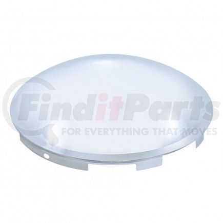 United Pacific 10166 6 Uneven Notched Chrome Dome Front Hub Cap - 7/16" Lip