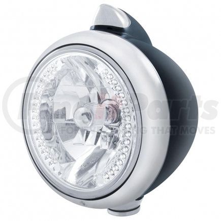 United Pacific 32645 Black Guide 682-C Headlight H4 with White LED and Original Style LED Signal