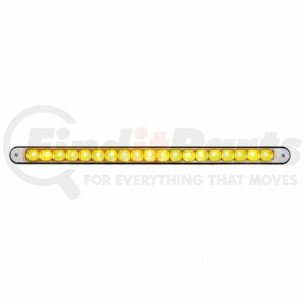 United Pacific 36490 19 LED 12" Reflector Light Bar w/ Black Housing - Amber LED/Clear Lens