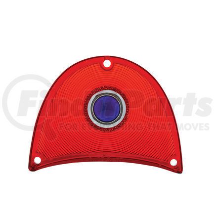 United Pacific C5704-1 Plastic Tail Light Lens with Blue Dot For 1957 Chevy Passenger Car