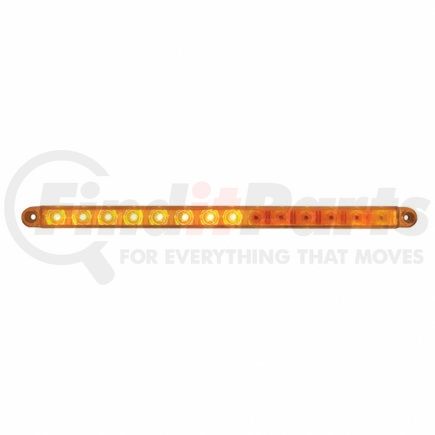 United Pacific 37896B 14 LED 12" Sequential Light Bar Only - Amber LED/Amber Lens