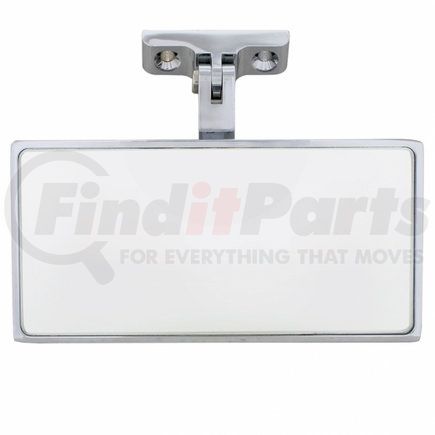 United Pacific 70803 Rectangular Chrome Plated Aluminum Interior Rear View Mirror With Screw- On Mount