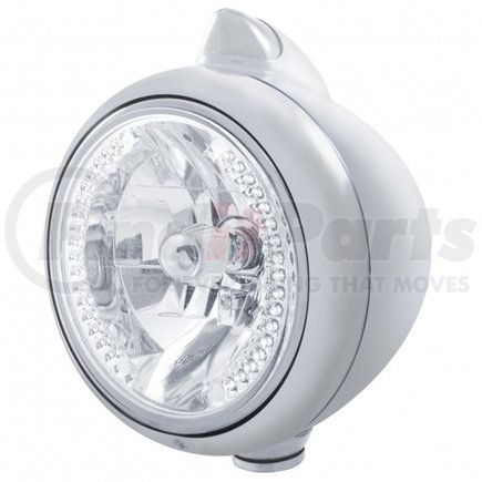 United Pacific 32613 Black Guide 682-C Headlight H4 with White LED and Original Style LED Signal
