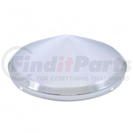 United Pacific 10105 No Notch Chrome Pointed Front Hub Cap - 1/2" Lip