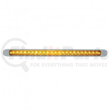 United Pacific 37510 23 LED 17.25" Reflector Turn Signal Light Bar w/ Bezel - Amber LED/Amber Lens