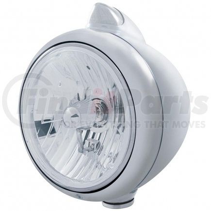 United Pacific 32625 Chrome Guide 682-C Headlight Crystal H4 & Original Style LED Signal - Clear Lens