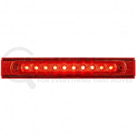 United Pacific 37166 10 LED Conspicuity Reflector Plate Light w/ Red Reflector - Red LED/Red Lens