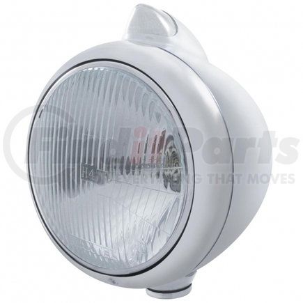 United Pacific 32623 Chrome Guide 682-C Headlight H4 & Original Style LED Signal - Clear Lens