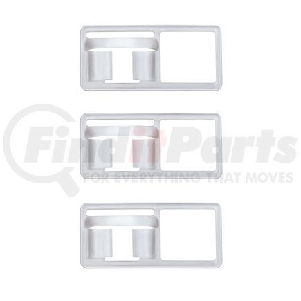 United Pacific 41938 Chrome Toggle Switch Trim For Freightliner - Old Style (3 Pack)