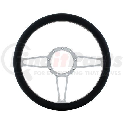 United Pacific 88300 14" Chrome Aluminum 3-Spoke Style 9-Screw Mount Steering Wheel
