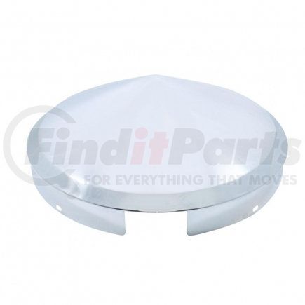 United Pacific 20149 4 Even Notched Stainless Steel Pointed Front Hub Cap - 1" Lip