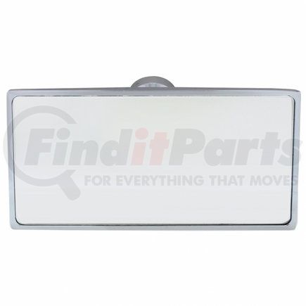 United Pacific 70801 Rectangular Chrome Plated Aluminum Interior Rear View Mirror With Glue- On Mount