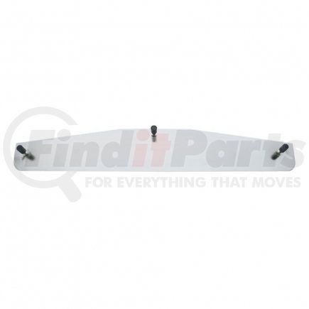 United Pacific 10415 3" X 12" Chrome Standard Bottom Mud Flap Plate - Welded Stud