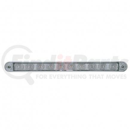 United Pacific 39308 10 LED 9" Turn Signal Light Bar w/ Bezel - Amber LED/Clear Lens