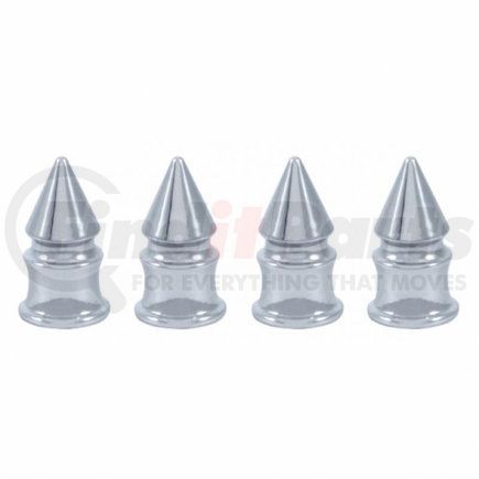 United Pacific 70038 Chrome Spike Valve Caps (4 Pack)