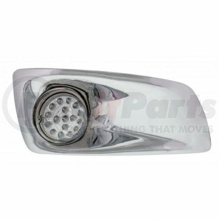 United Pacific 42735 Bumper Light Bezel w/ 17 Amber LED Clear Style Refl. Light For 2007- 17 KW T660- Passenger - Clear Lens