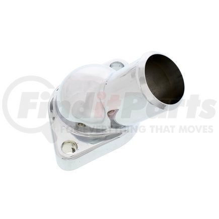 United Pacific 110344 Straight Forward - 45 Degree Up Chrome Water Neck for Most Chevy with 327/350 Motor