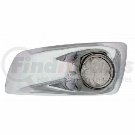 United Pacific 42701 Kenworth T660 Front Bumper Light Bezel w/ 17 LED Watermelon Light (Driver) - Amber LED/ Clear Lens