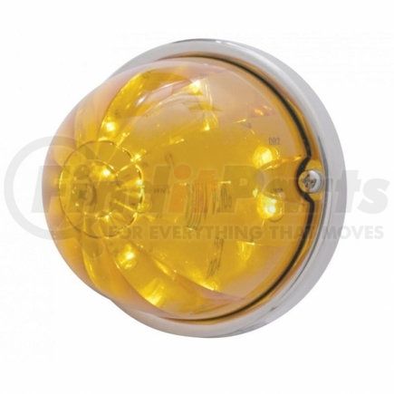 United Pacific 39596 17 LED Watermelon Flush Mount Kit w/ Low Profile Bezel - Amber LED/Amber Lens