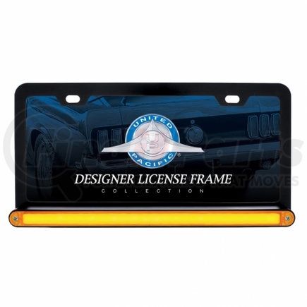 United Pacific 36480 Black License Plate Frame with 24 LED 12" GLO Light Bar