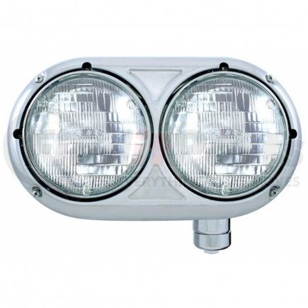 United Pacific 32187 Peterbilt 359 Stainless Dual Headlight with Halogen Bulb - Passenger