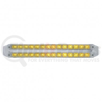 United Pacific 37675 Dual 14 LED 12" Turn Signal Light Bars - Amber LED/Chrome Lens