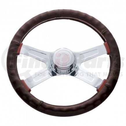 United Pacific 70112 18" Steering Wheel Cover - Dark Brown