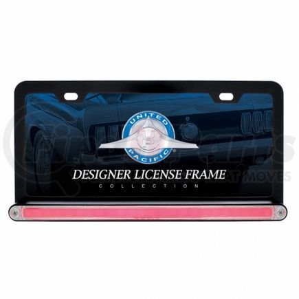 United Pacific 36483 Black License Plate Frame with 24 LED 12" GLO Light Bar