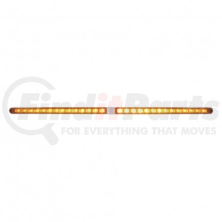 United Pacific 36787 Dual 14 LED 12" Light Bars w/ Bezel - Amber LED/Amber Lens