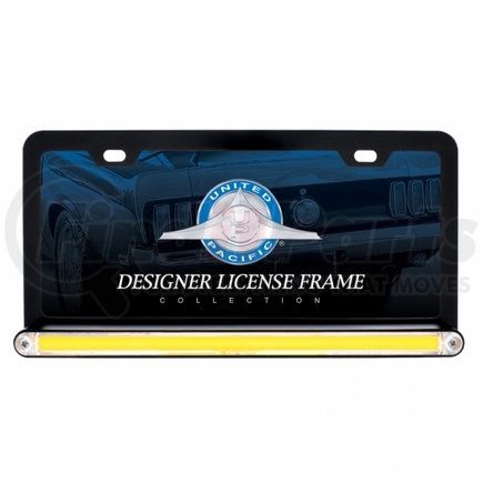 United Pacific 36482 Black License Plate Frame with 24 LED 12" GLO Light Bar