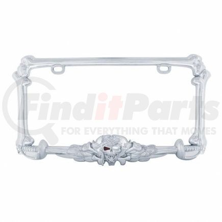 United Pacific 50030 Chrome Pirate License Plate Frame