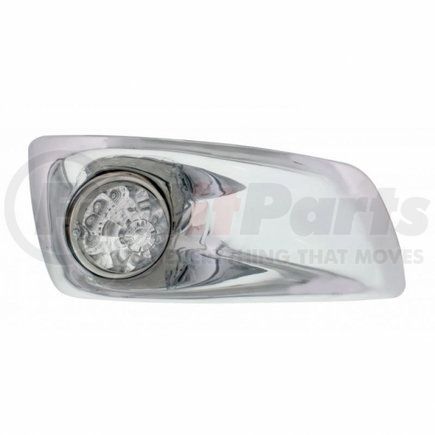 United Pacific 42737 Bumper Light Bezel w/ 17 Amber LED Refl. Watermelon Lights For 2007- 17 KW T660- Passenger - Clear Lens