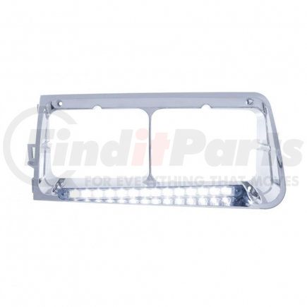 United Pacific 32583 14 LED Freightliner FLD Headlight Bezel (Driver) - White LED/Clear Lens