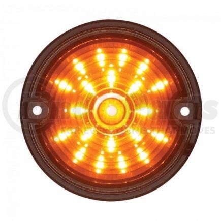 United Pacific 37097 21 LED 3.25" Dual Function Harley Signal Light w/ 1157 Plug - Amber LED/Smoke Lens