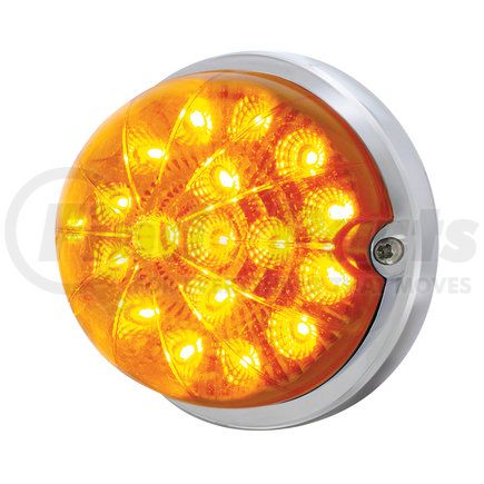 United Pacific 37912 17 LED Dual Function Watermelon Clear Reflector Flush Mount Kit - Amber LED/Amber Lens