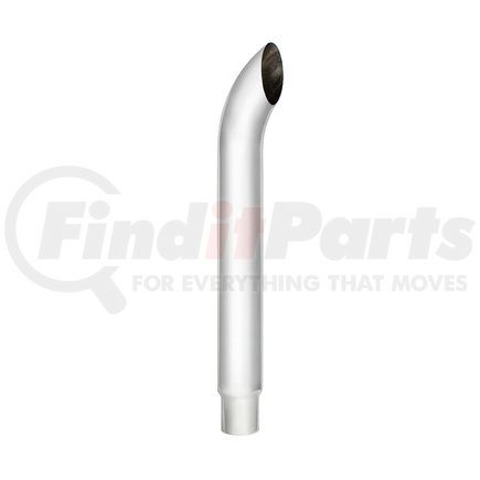 United Pacific C3-65-072 6" Curved Reduce To 5" O.D. Bottom Exhaust - 72" L