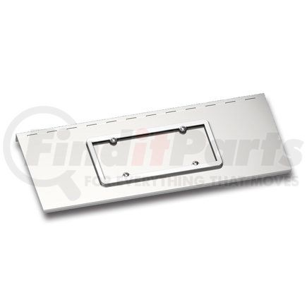 United Pacific 29121 Stainless Single License Plate/Swing Plate for Kenworth W900 with Texas Style Bumper