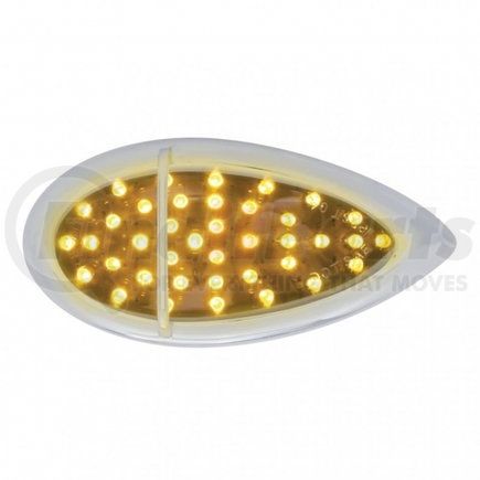 United Pacific 39947 39 LED Flush Mount "Teardrop" Turn Signal Light - Amber LED/Chrome Lens