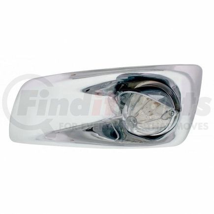 United Pacific 42727 Bumper Light Bezel w/ 19 Amber LED Watermelon Light & Visor For 2007- 17 KW T660- Driver - Clear Lens